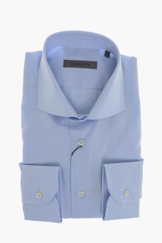  꼬르넬리아니 긴팔 셔츠 27P102 2581324 001 Light blue