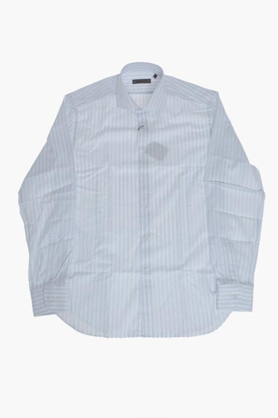  꼬르넬리아니 긴팔 셔츠 27P102 2581324 004 Azzurro Bianco - CORNELIANI