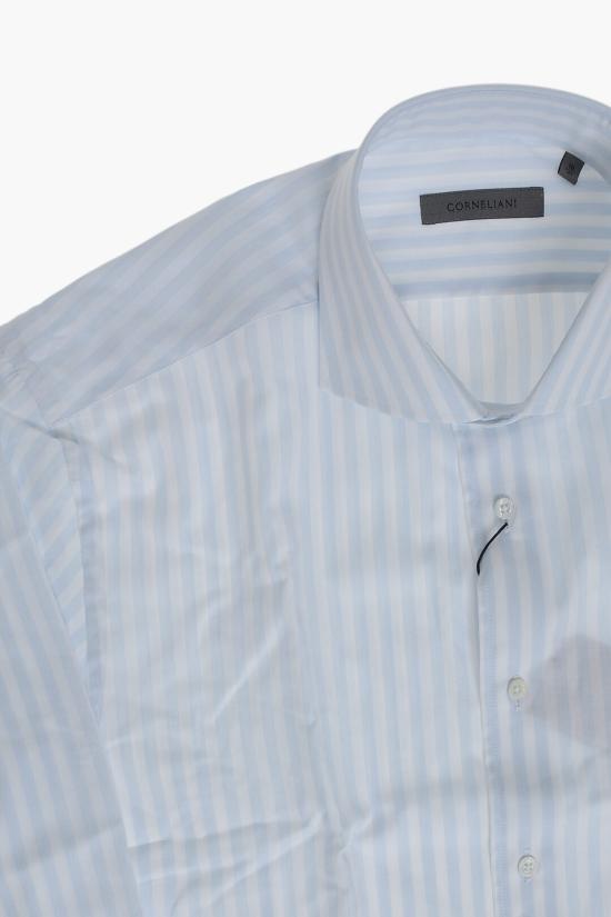  꼬르넬리아니 긴팔 셔츠 27P102 2581324 004 Azzurro Bianco - CORNELIANI