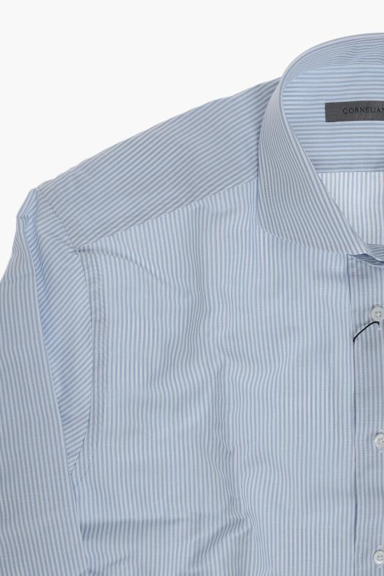  꼬르넬리아니 긴팔 셔츠 27P102 2581239 003 Bianco Blu - CORNELIANI