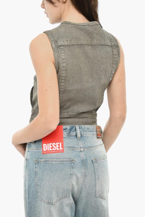  디젤 민소매 티셔츠 A16863 09J06 01 Blue - DIESEL