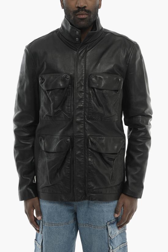  디젤 가죽 자켓 A16658 0SLBK 9XX Black - DIESEL