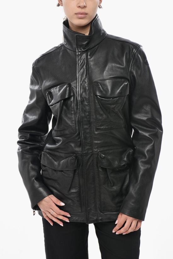  디젤 가죽 자켓 A16658 0SLBK 9XX Black - DIESEL
