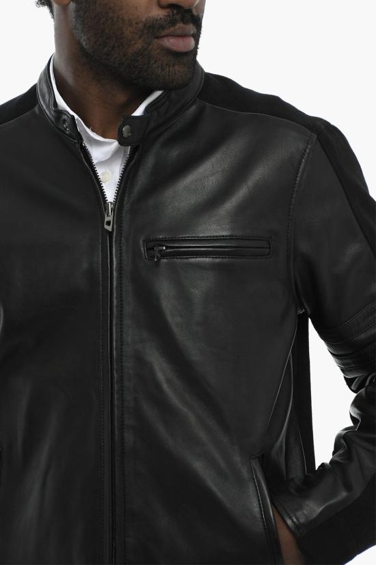  디젤 가죽 자켓 A16263 0SLBJ 9XX Black - DIESEL
