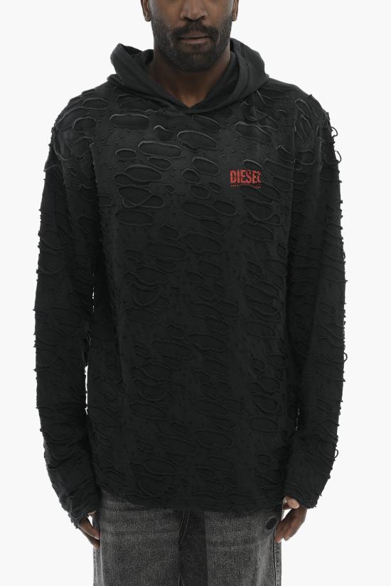  디젤 후드 티셔츠 A16173 0SLBS 9XX Black