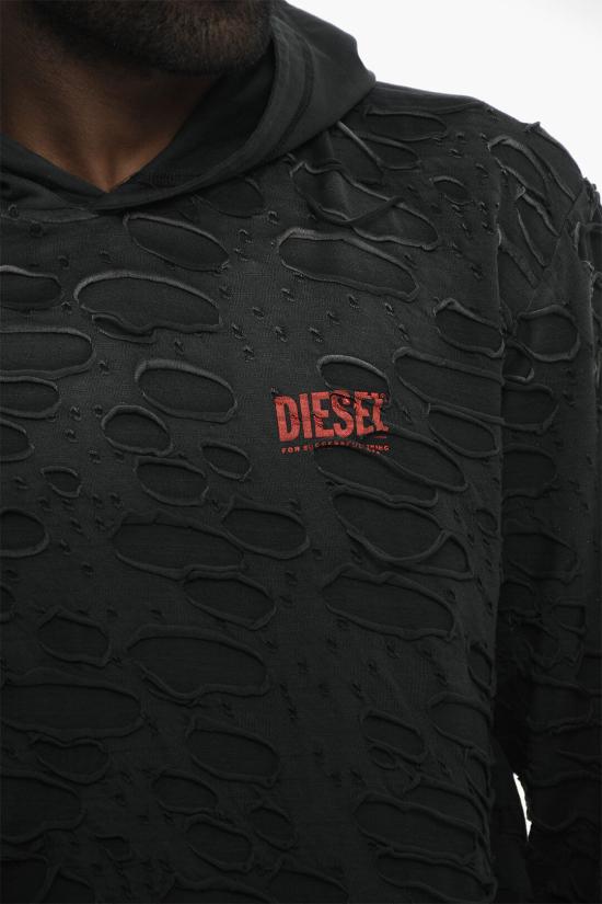  디젤 후드 티셔츠 A16173 0SLBS 9XX Black - DIESEL