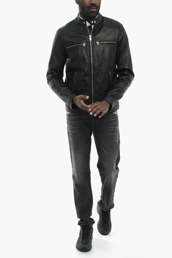  디젤 가죽 자켓 A12046 RIMAD 9XX Black - DIESEL