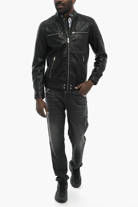 디젤 가죽 자켓 A15334 RBBDY 900 Black - DIESEL