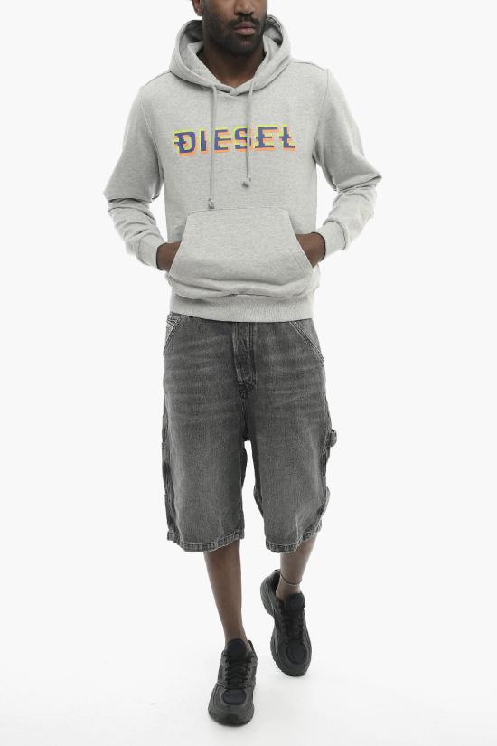  디젤 후드 티셔츠 A06510 0HAYT 9CB Gray - DIESEL