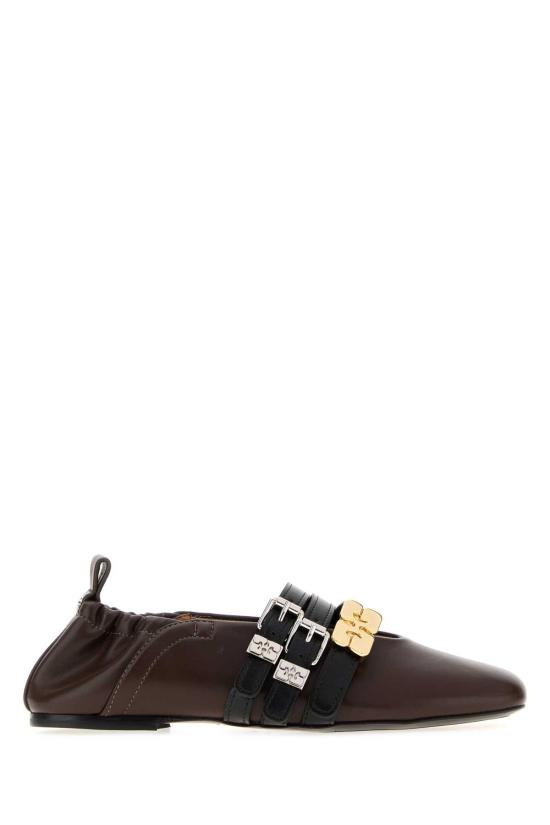 26FW 가니 플랫 슈즈 D1020001 ZWX Brown
