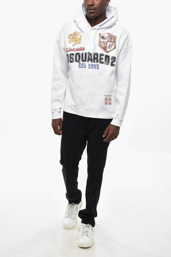  디스퀘어드2 후드 티셔츠 S74GU0901 S25030 100 White - DSQUARED2