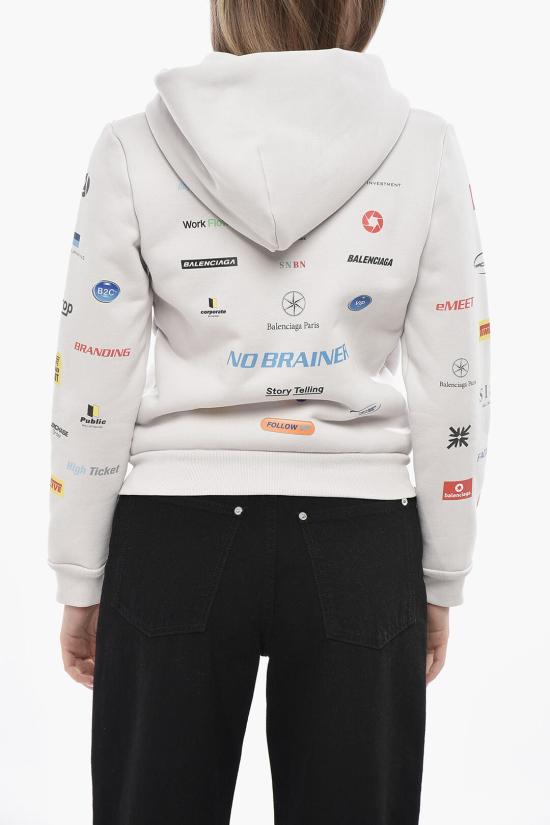  발렌시아가 긴팔 티셔츠 788243TQVH69016 White - BALENCIAGA