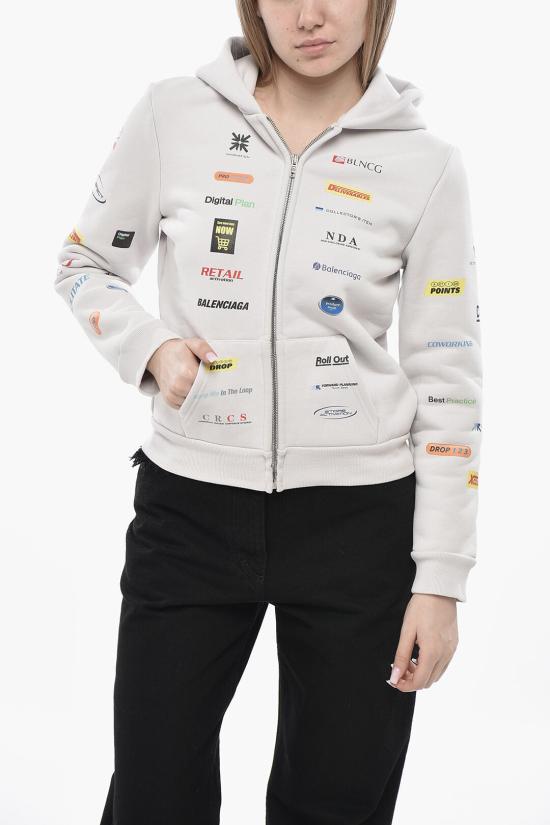  발렌시아가 긴팔 티셔츠 788243TQVH69016 White
