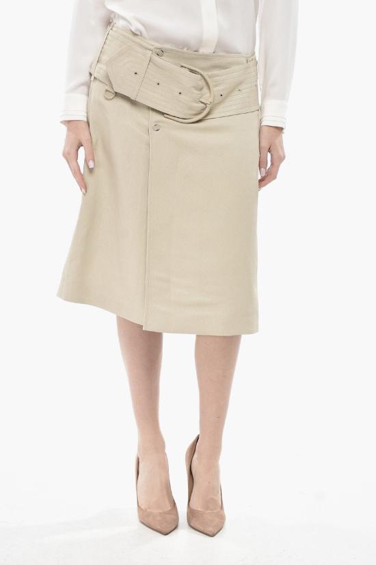  버버리 미디 스커트 8087482 Beige