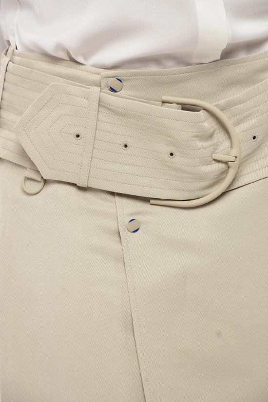  버버리 미디 스커트 8087482 Beige - BURBERRY