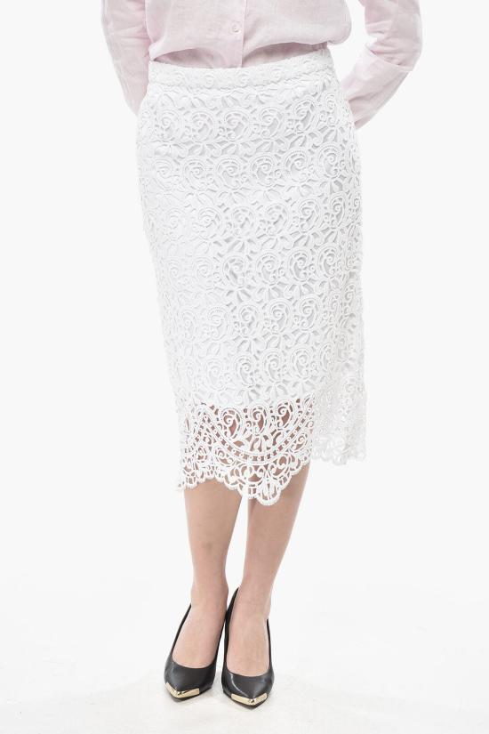  버버리 미디 스커트 8067787 White