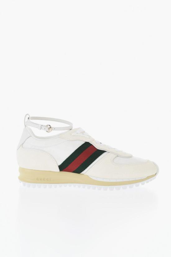  구찌 리모션 레이스업 스웨이드 스니커즈 832918AAEZM9067 White - GUCCI