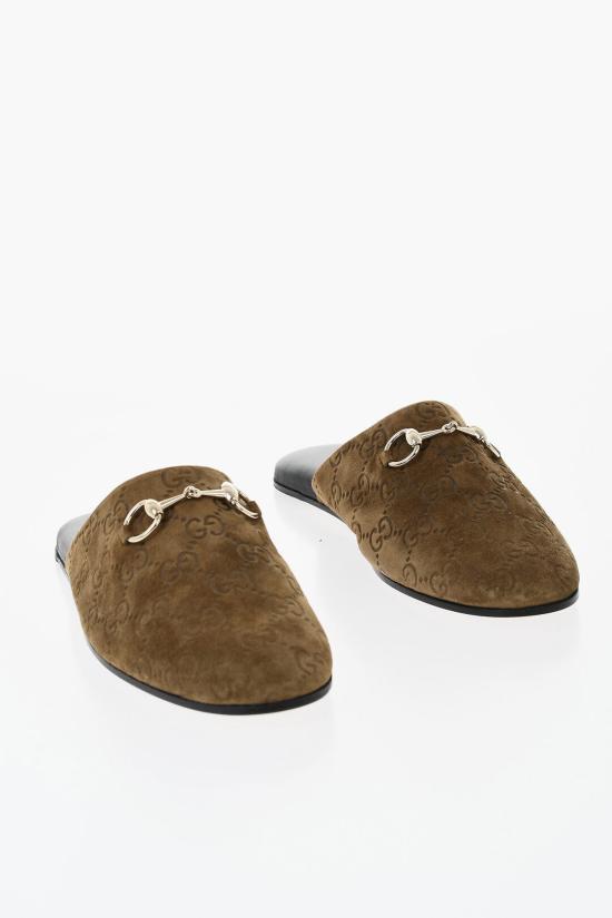  구찌 홀스빗 스웨이드 뮬 849565AAFQV2118 Brown