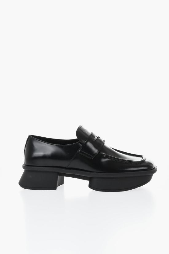  프라다 이퀄 브러쉬드 레더 로퍼 1D985N 055 F0002 Black - PRADA