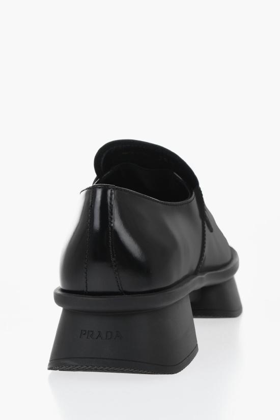  프라다 이퀄 브러쉬드 레더 로퍼 1D985N 055 F0002 Black - PRADA
