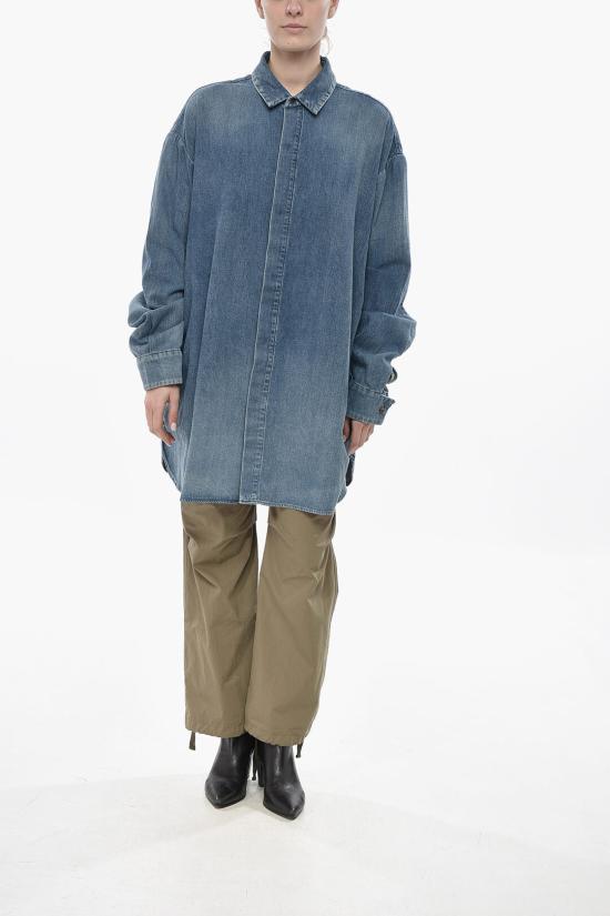 피어오브갓 데님 셔츠 FG24FW50 1018 DNM 436 MEDIUM INDIGO Blue - FEAR OF GOD