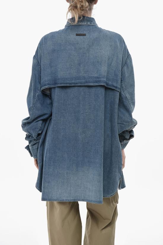  피어오브갓 데님 셔츠 FG24FW50 1018 DNM 436 MEDIUM INDIGO Blue - FEAR OF GOD