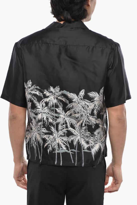  팜앤젤스 반팔 셔츠 PMGA110S22FAB0041001 Black - PALM ANGELS