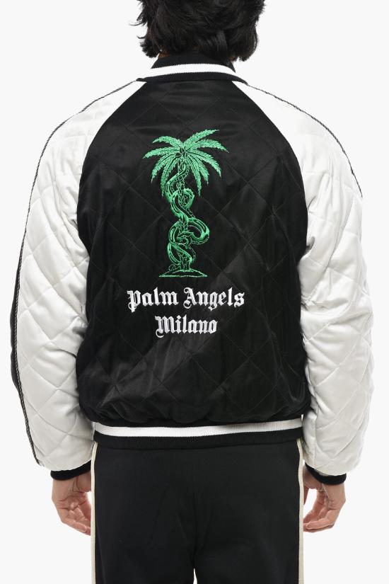  팜앤젤스 봄버 자켓 PMEA110G22FAB0021001 Black White - PALM ANGELS