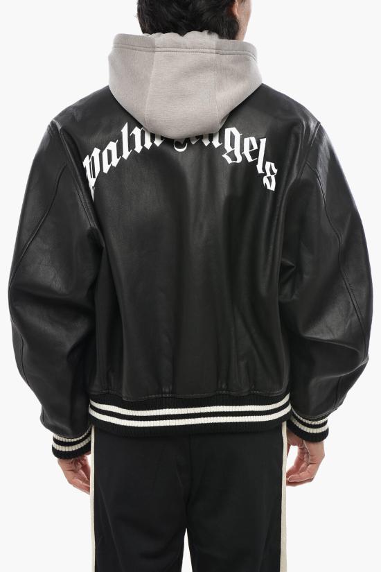  팜앤젤스 가죽 자켓 PMJA043S25LEA0011003 Black - PALM ANGELS
