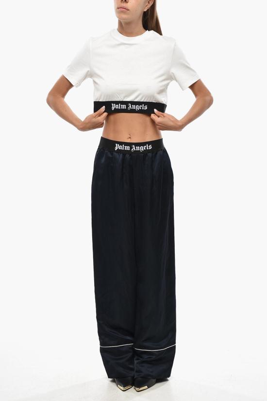  팜앤젤스 반팔 티셔츠 PWAA051C99JER0010101 Black White - PALM ANGELS