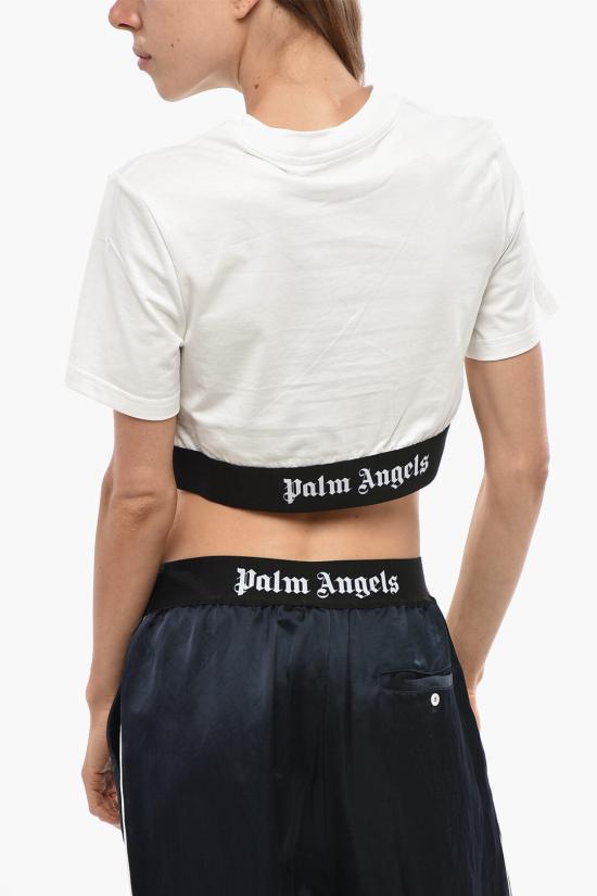  팜앤젤스 반팔 티셔츠 PWAA051C99JER0010101 Black White - PALM ANGELS