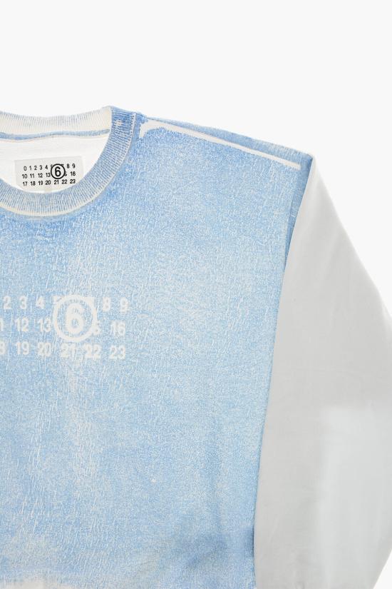  [키즈] 마르지엘라 티셔츠 M60682 MM04F M6801 Bianco Blu - MAISON MARGIELA