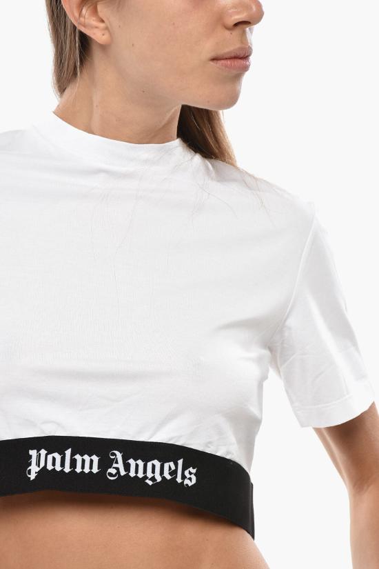  팜앤젤스 반팔 티셔츠 PWAA067C99JER0010310 Black White - PALM ANGELS