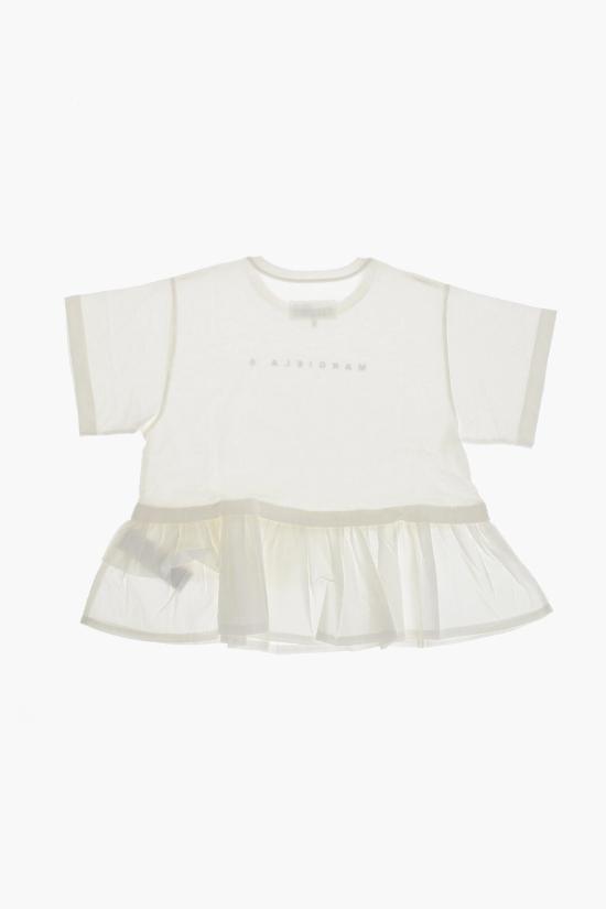  [키즈] 마르지엘라 티셔츠 M60665 MM04I M6102 White - MAISON MARGIELA