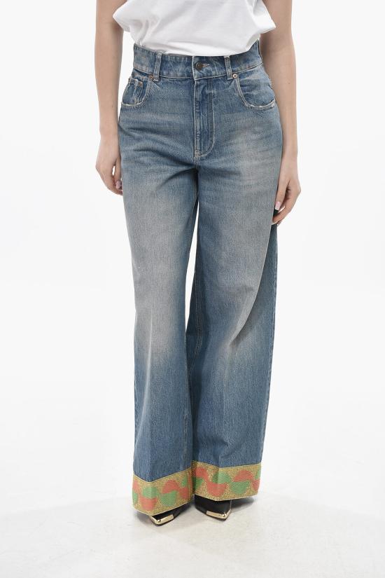  발렌티노 가라바니 데님 팬츠 6B3DD18U94U558 Light blue