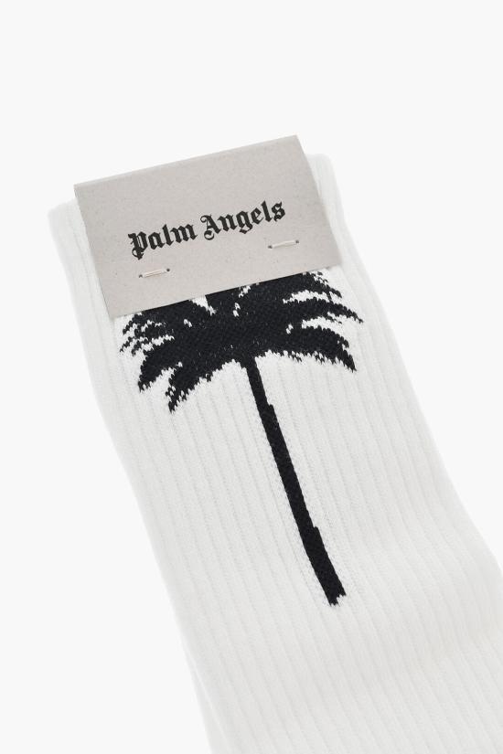  팜앤젤스 양말 PMRA001S24FAB0030310 Black White - PALM ANGELS