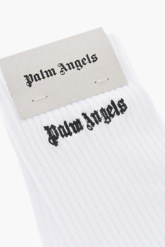  팜앤젤스 양말 PMRA001S24FAB0020110 Black White - PALM ANGELS