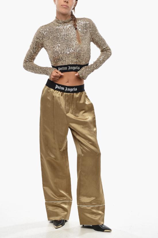  팜앤젤스 긴팔 티셔츠 PWAD067F24FAB0017610 Gold - PALM ANGELS