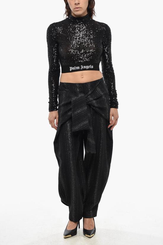  팜앤젤스 긴팔 티셔츠 PWAD067F24FAB0021010 Black - PALM ANGELS