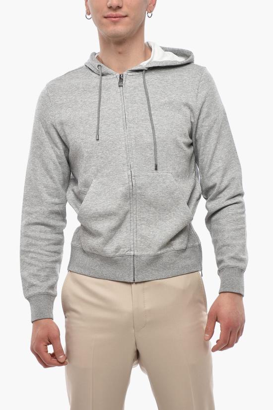  꼬르넬리아니 후드 티셔츠 91G562 3125065 015 Gray