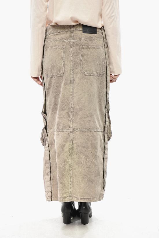  와이프로젝트 롱 스커트 103SK001 F565 WASHED KHAKI Brown - Y PROJECT