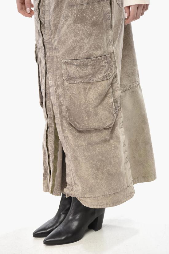  와이프로젝트 롱 스커트 103SK001 F565 WASHED KHAKI Brown - Y PROJECT