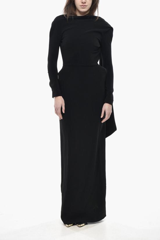  발렌시아가 롱 원피스 809037TRO27 1000 Black