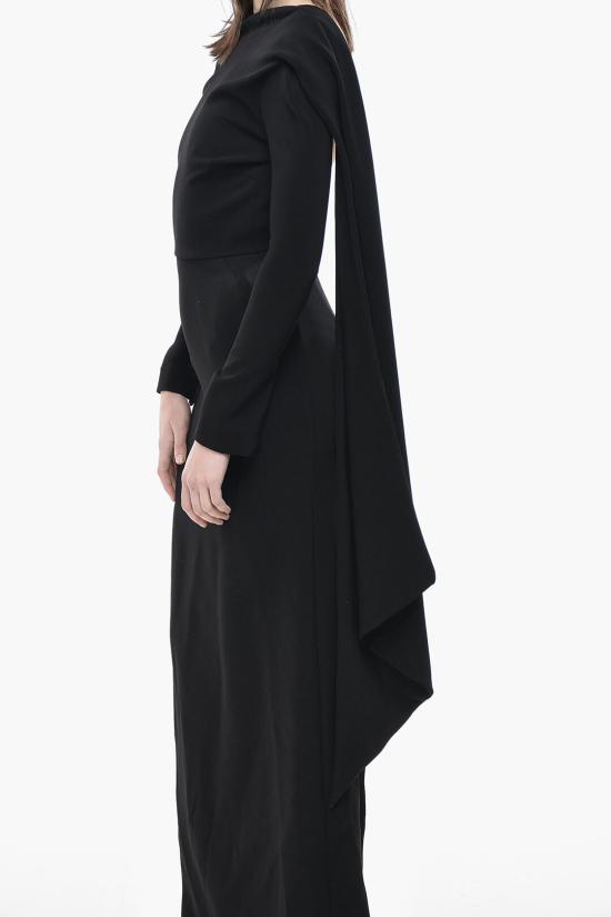  발렌시아가 롱 원피스 809037TRO27 1000 Black - BALENCIAGA
