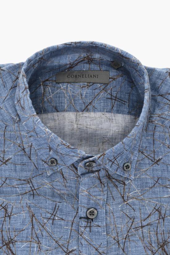  꼬르넬리아니 긴팔 셔츠 85P120 0111948 001 Blue - CORNELIANI