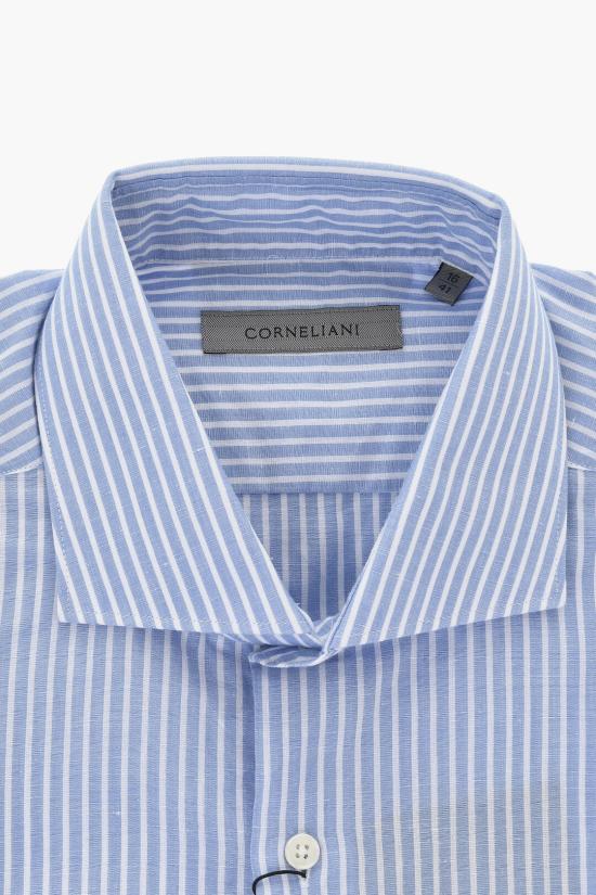  꼬르넬리아니 긴팔 셔츠 91P02N 3120263 008 Blue - CORNELIANI