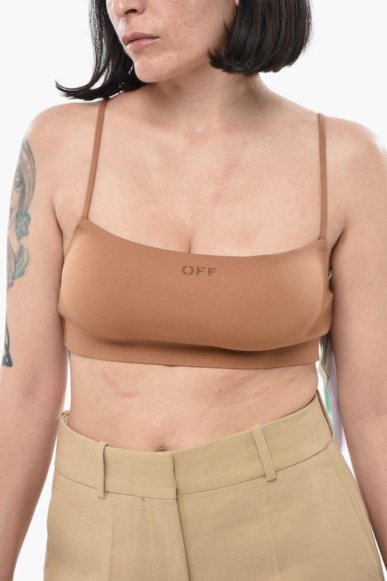  오프화이트 민소매 티셔츠 OWAD174S22FAB0016060 Brown - OFF WHITE