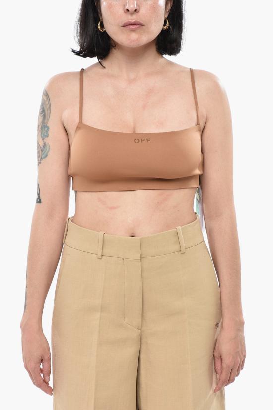  오프화이트 민소매 티셔츠 OWAD174S22FAB0016060 Brown