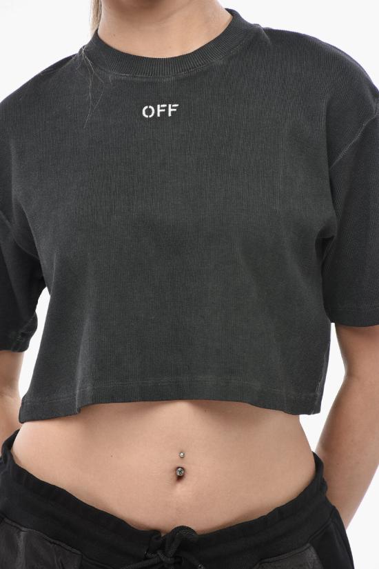  오프화이트 반팔 티셔츠 OWAA081F24JER0010701 Gray - OFF WHITE