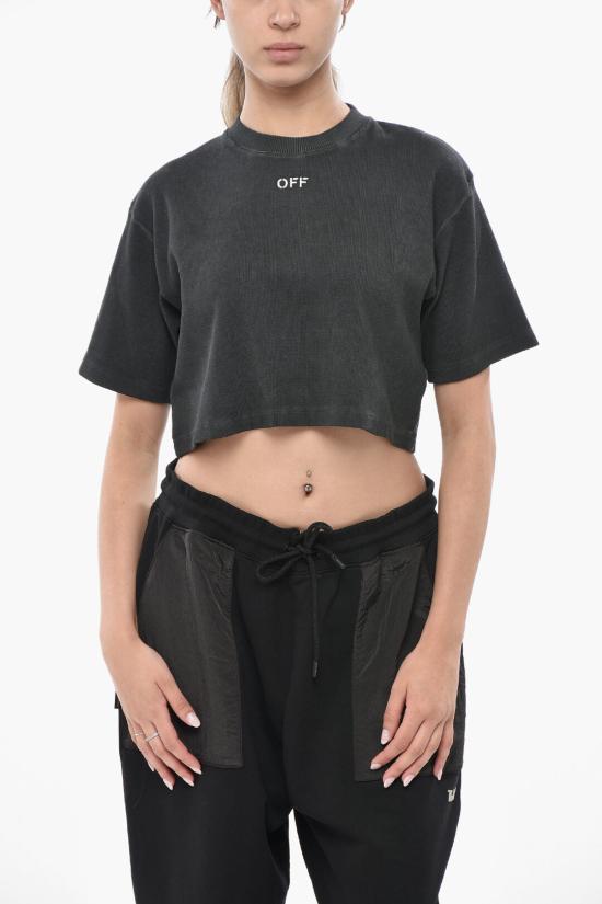  오프화이트 반팔 티셔츠 OWAA081F24JER0010701 Gray